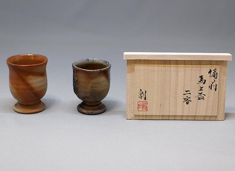 1735 美品 春画陶器 変型おかめ酒器揃 徳利1客 盃2客